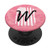 Cute Pink Camouflage Initial Letter W Monogram American Flag PopSockets Grip and Stand for Phones and Tablets