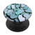 V Teal Hearts Shape Geometric Love Initial Monogram Letter PopSockets Grip and Stand for Phones and Tablets