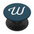 Matching Initial Letter W Pacific-Blue Alphabet Monogram PopSockets PopGrip Swappable Grip for Phones  and  Tablets