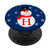 Winter Snowman Monogram Letter H Initial Gift PopSockets PopGrip Swappable Grip for Phones  and  Tablets