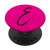 Hot Pink and Black E ~ Monogram Initial Letter E PopSockets Grip and Stand for Phones and Tablets