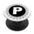 Chic Initial Monogram Letter P Black  and  White PopSockets Grip and Stand for Phones and Tablets