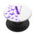 Colorful Ombre Purple Butterflies Lover Gift White Letter V PopSockets Grip and Stand for Phones and Tablets