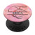 ERICA Name Black  and  Letter E Monogram on Rose Pink PopSockets Grip and Stand for Phones and Tablets