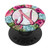 Letter N Initial Monogram Floral Rose Purple Pink Pattern PopSockets Grip and Stand for Phones and Tablets