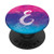 Teal Aqua Blue Pink Gradient White Monogram Initial Letter E PopSockets Grip and Stand for Phones and Tablets