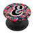 Letter E - Monogram Name Initials with Roses PopSockets Grip and Stand for Phones and Tablets