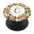 Boho Floral Wreath Monogram Initial Grip Stand Letter C PopSockets Grip and Stand for Phones and Tablets