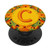 Letter C Initial Monogram Floral Daisy Orange Pattern PopSockets Grip and Stand for Phones and Tablets