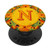 Letter N Initial Monogram Floral Daisy Orange Pattern PopSockets Grip and Stand for Phones and Tablets