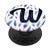 Letter W - Monogram Name Initials - Feathers Pattern PopSockets Grip and Stand for Phones and Tablets