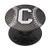 Baseball letter C black and white monogram initial C PopSockets Grip and Stand for Phones and Tablets