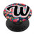 Letter W - Monogram Name Initials with Roses PopSockets Grip and Stand for Phones and Tablets