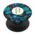 Blue Modern Floral Garden Pattern Monogram Initial Letter N PopSockets Grip and Stand for Phones and Tablets