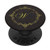 W - Monogram Initial Letter Alphabet Personalized Gift Black PopSockets Grip and Stand for Phones and Tablets