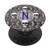 Halloween Skull Pattern Monogram Initial N Goth Skulls PopSockets Grip and Stand for Phones and Tablets