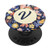 Pretty Initial Letter V Monogram on Floral Pattern PopSockets Grip and Stand for Phones and Tablets