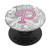 Letter P Initial Monogram Pink Swirl Gray Cute Cursive PopSockets Grip and Stand for Phones and Tablets