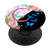 Rose Pink Letter C Initial Floral Butterfly Rainbow Monogram PopSockets PopGrip Swappable Grip for Phones  and  Tablets