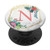 Personalized Flower Monogram Initial Pretty Letter N PopSockets Grip and Stand for Phones and Tablets