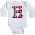 inktastic Pink Buffalo Plaid Initial H Long Sleeve Creeper 6 Months White 3c8bd