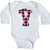 inktastic Pink Buffalo Plaid Initial V Long Sleeve Creeper Newborn White 3c8cb
