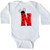 inktastic Cute Lady Bug Initial N Long Sleeve Creeper 18 Months White 3ca9d
