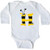 inktastic Cute Bee Initial H Long Sleeve Creeper 18 Months White 3caea