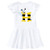 inktastic Cute Bee Initial H Infant Dress 6 Months White 3caea