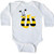 inktastic Cute Bee Initial W Long Sleeve Creeper 12 Months White 3caf9