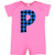 inktastic Blue Buffalo Plaid Initial P Infant Romper 6 Months Raspberry 3cb0c