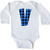 inktastic Blue Buffalo Plaid Initial V Long Sleeve Creeper 18 Months White 3cb10