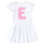 inktastic Cute Pink Chevron Initial E Infant Dress 6 Months White 3cb69