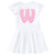 inktastic Cute Pink Chevron Initial W Infant Dress 6 Months White 3cb7b