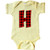 inktastic Red Buffalo Plaid Initial H Infant Creeper Newborn Banana 3cb86