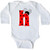 inktastic Lowercase Ladybug Letter H Long Sleeve Creeper 12 Months White 3cbe3