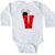 inktastic Lowercase Ladybug Letter V Long Sleeve Creeper 12 Months White 3cbf1