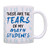 STEM Teacher Cup Tears of Math Students Funny Teaching Present Teach Coffee Mug Tea Cup Blue  and  White