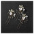 SWEETV 3Pcs Wedding Hair PinsHandmade Bridal Hair Pins Wedding Hair Accessories for Brides