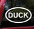 Minglewood Trading Red - Duck OBX Oval Vinyl Decal - Outer Banks North Carolina NC - Die Cut Sticker - 5w x 3h inches