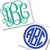 Custom Personalized Vine or Circle Monogram Initials Sticker Decal Compatible with Yeti Cups, Laptops, Tumblers, Car Windows Glitter Available