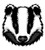 GT Graphics Badger - 3inch  Vinyl Sticker - for Car Laptop I-Pad Phone Helmet Hard Hat - Waterproof Decal