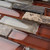 TBCDG-06 Cherry Red Mix Gray Brick Glass Mosaic Tile Sample Swatch
