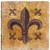Thirstystone Ambiance Travertine Coaster, Multicolored, Fleur de Lis