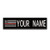 Custom Personalized Your Name USA Thin Red Line Flag Embroidered Premium Patch DIY Iron-on or Sew-on Decorative Badge Emblem Vacation Souvenir Travel Gear Clothes Appliques
