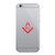 Pair of Freemasonry Emblem Cell Phone Stickers Mobile Freemason Masonic - Red