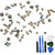 Full Screws Set Gold Compatible with iPhone 6  and  Bottom Pentalobe Screw Replacement Part plus  Tool Kit