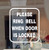 Please Ring Bell When Door is Locked Sign Decal Vinyl Sticker Business Window Office White, 3.5inch  W X 4inch  H