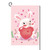 LANMEI Valentines Day Garden Flag Vertical Double Sided Rabbit with Red Heart Spring Garden Flag, Easter Valentine's Day Anniversary Wedding Yard Outdoor Decoration 12.5 x 18 Inch