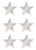 Beistle S50998SAZ6, 6 Piece Jumbo Foil Star Cutouts, 20" (Silver)